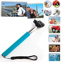 Miseku Monopod Extendable Hand Held Camera DV Camcorder Video Holder Self Photo Travel Blue Monopods