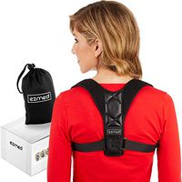 EZmed Back Posture Corrector for Women & Men – Adjustable Posture Brace for Slouching & Hunching – Invisible and Breathable Under Clothes – Shoulder & Spine Alignment – Carry Bag Included