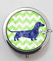 BlackKey Chevron Pattern 3-Compartment Decorative Pocket Gift Box Case Organizer for Pill, Color 1 -2094