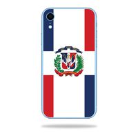 MightySkins Skin Compatible with Apple iPhone XR - Dominican Flag | Protective, Durable, and Unique Vinyl Decal wrap Cover | Easy to Apply, Remove, and Change Styles | Made in The USA