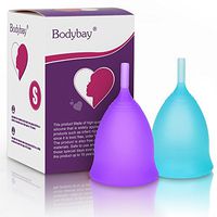 Bodybay Menstrual Cup with Super Guarantee,Set of 2 with FDA Registered,Feminine Alternative Protection to Cloth Sanitary Napkins-Small Size