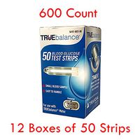 TRUEbalance Blood Glucose Test Strips - 600 Count (12 Boxes of 50 Strips Each)
