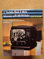 Promo King 5" Portable Black & White Television with AM/FM Radio