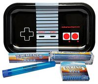 Bundle - 5 Items - Elements King Size Rolling Papers, 110 Roller and Pre-Rolled Tips with Rolling Paper Depot Rolling Tray (Controller) and Kewltube