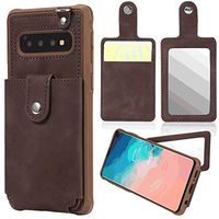 Samsung Galaxy note10 Anti Fall for Girls ，assess oneself Commercial Flip Case Leather Cover Extra-Durable Business Card Holders Kickstand Wallet case