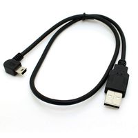 50CM USB A Male to Mini USB B 5Pin Male Right Angle Adapter Data Charge Sync Cable Mini USB Cable - A to Left Angle Mini B (Left Angle(0.5m/1.64Feet))