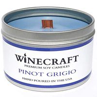 WOODEN WICK Aromatherapy Candle - Wine Scented Soy Wax (Pinot Grigio)