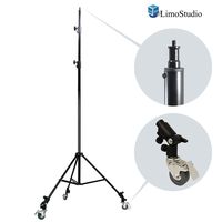 LimoStudio Photography Studio Heavy Duty Light Stand Tripod with Caster Wheels, AGG1770