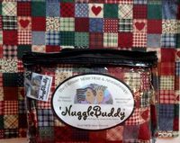 'NUGGLEBUDDY Microwaveable Moist Heat & Aromatherapy. Our BEST SELLING Organic Rice Pack Back In Stock! Patchwork with Sweet Lavender Aromatherapy! The perfect gift!!!