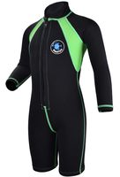 REALON Kids Wetsuit Shorty Boys Girls 3mm Neoprene One Piece Thermal Swimsuit 2mm Warm Full Long Sleeve Wet Suits Cover Toddler Child Junior Youth Swim Surf Dive (Sleeves Elastane 2mm Boys Green, XXL)