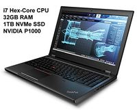 LA ThinkPad P52 Business Notebook (Intel 8th Gen i7-8750H, 32GB RAM, 1TB NVMe SSD, 15.6" FHD IPS Display, Windows 10 Pro) Professional Business Laptop Computer