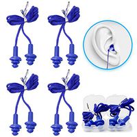 Silicone Earplugs Noise Reducing Ear Plugs 35dB Ultra Quiet Comfortable Earplugs 30 Pairs for Hearing Protection,Hunting Season,Sleeping,Working,Shooting,Travel-Green with Carrying Cases Blue