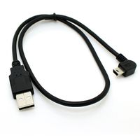 50cm USB A Male to Mini USB B 5Pin Male Right Angle Adapter Data Charge Sync Cable Mini USB Cable - A to Left Angle Mini B (Right Angle(0.5m/1.64Feet))