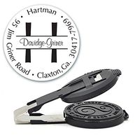 Custom Monogram Address Embosser - Personalized Round Seal - Insert Only - Style EM026