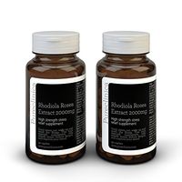 Rhodiola Rosea 2000mg x 180 Tablets (2 Bottles of 90 Tablets Each - 6 Months Supply). 300% Stronger Than Regular Rhodiola Tablets. SKU: RH3x2
