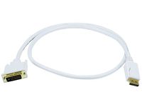 Monoprice 3ft 28AWG DisplayPort to DVI Cable - White