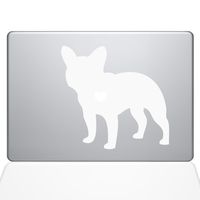 The Decal Guru I Love My French Bulldog Decal Vinyl Sticker, 13" MacBook Pro (2016 & Newer Models), White (1480-MAC-13X-W)