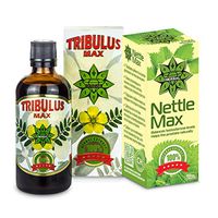 Cvetita Herbal, Tribulus MAX + Nettle MAX Testosterone Booster Bundle, 100ml Natural Liquid serum Extract ot tribulus terrestris and 100ml Nettle Root Liquid Herbal Extract, Natural TESTO Booster