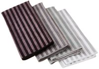 DII Microfiber Multi-Purpose Cleaning Towels Perfect for Kitchens, Dishes, Car, Dusting, Drying Rags, 16 x 24, Set of 4 - Gray Stripe
