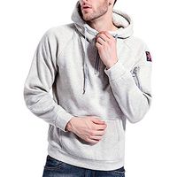 Coupondeal Mens Pure Color Zipper Pullover Long Sleeve Hooded Sweatshirt Tops Blouse(Gray,XL)