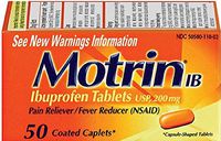 Motrin IB Caplets 50 ct (2 Pack)