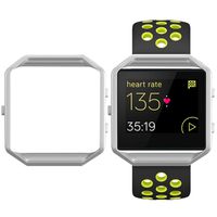SKYLET Compatible with Fitbit Blaze Band with Frame, Breathable Replacement Sport Band Compatible with Fitbit Blaze Men Women Large Small (No Tracker)