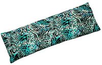 Microwavable Corn Filled Heating Pad and Cold Pack/Washable 100% Cotton Cover (5.25"Wx17.25"L, Tiger - Turquoise)