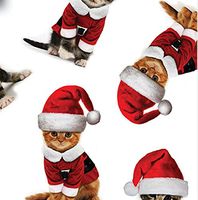 Santa Claws Kitty CatWrapping Tissue Paper for Art DIY Crafts in Bulk #719 10 Lg Sheets Size 20" x 30"