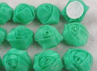 20pcs Many Colors Organza Roses Bow W/Wedding Appliques Pick Color (Green)