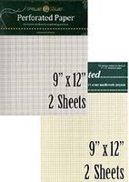 Mill Hill 14 Count Perforated Paper 2 Pack Bundle: 9 by 12-Inch,1 Ecru and 1 White, 2 Sheets Per Package