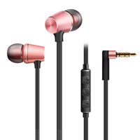 Wired Headphone,Pocciol Magnetic Attraction Earbuds by Stereo Heave Bass Earphones with Volume ControlEarphones with Mic Music Stereo Earbuds (Rose Gold)