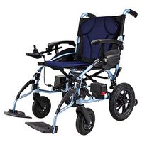 Szeao Portable Folding Electric Wheelchair for The Elderly Disabled Portable Folding Skateboard Aluminum Frame Two Lithium Batteries - Four Motors