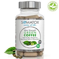 SOMATOX Green Coffee Bean Extract - Natural Weight Loss • Appetite Suppressant • Diet Pills • Fat Burner Premium Max Strength 12,000mg / 60 Veg Caps 30 Day Supply Made in UK (Free eBOOK)