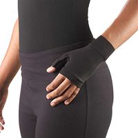 Truform Lymphedema Compression Gauntlet, 20-30 mmHg Post Mastectomy Support, Black, Small