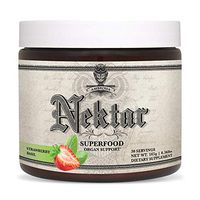Ambrosia Nektar - Superfood Powder | Complete Health Supplement | Organ Support - Liver, Heart, Kidney Health | 30 Servings | Strawberry Basil