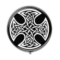 Celtic Cross - Art Photo Pill Box - Charm Pill Box - Glass Candy Box