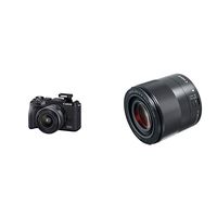 Canon EOS M6 Mark II (Black)+Ef-M 15-45mm F/3.5-6.3 is STM + Evf Kit with EF-M 32mm f/1.4 STM Lens, Black