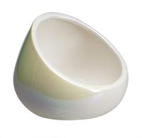 Boom Bowl 2.0 Sound Amplifier Featuring a Power Cord Port for Smart Phone or Mini Smart Speaker (White Iridescent)