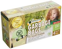 Green'N'Pack Small Garbage Bags, 4 Gallon, 180-Count,