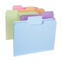 Smead SuperTab File Folder, Oversized 1/3-Cut Tab, Letter Size, Assorted Colors,100 per Box (11961)