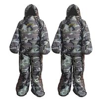 CUTICATE 2 Suit Wearable Sleeping Bag Easy On and Off for Hospital Accompany Outdoor Camping Trip for Family