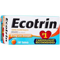 Ecotrin 81 mg Low Strength Safety Coated Aspirin - 150 Tablets, Pack of 2