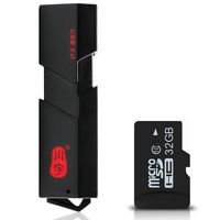 2-in-1 Card Reader USB3.0 with 32GB Micro SD Card for SDXC SDHC SD MMC II MicroSDXC MicroSDHC MicroSD