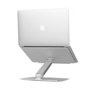 Jumeng tech Laptop Stand, Aluminum Cooling Notebook Stand Height and Angle Adjustable Foldable Stand Holder for PC/Notebook/Thinkpad/MacBook Pro/air 13" to 15", Supports up to 13 lb Silver