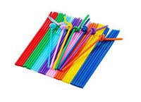 Brave Tour Colorful Flexible Smoothie Extra Long Plastic Drinking Straw (400 Pcs)