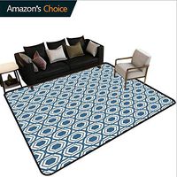 Bigdatastore Polka Dot Bath Rugs, Floral Vintage Traditional Japanese Oval Petals and Leaves Spring Season Stylized, Durable Rugs - Living, Dinning, Office, Rooms & Bedrrom, Hallway Carpet(2'x 3')