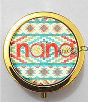 BlackKey Nana Pattern 3-Compartment Decorative Pocket Gift Box Case Organizer for Pill, Color 2 -708