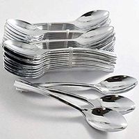 Silver Plastic Spoons - Mini Tasting Spoons - (120 Ct) - It Would Be Silly to Use Anything Else - Disposable Spoons Mini - Hors doeuvres - Mini Dessert Spoons