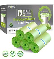 FORID Medium Trash Bags - 13 Gallon Garbage Bags 80 Count Unscented Material Trash Can Bin Liners 55 Liter Wastebasket Bags for Kitchen Home Office Bathroom Garbage Can (Green)