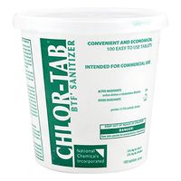 BTF Chlor Tab Glassware Sanitizer - Full Case of 12 Tubs - 1200 Tablets